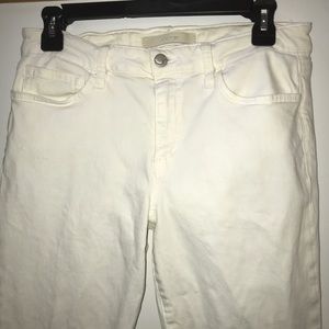 Joe’s Mid Rise Skinny Jeans, 30, white